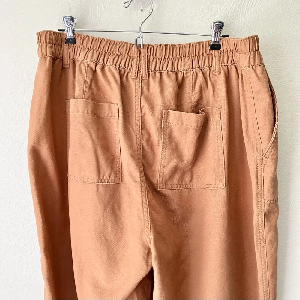 Wonderly Caramel Tan High Rise Button Fly Cropped Pants‎